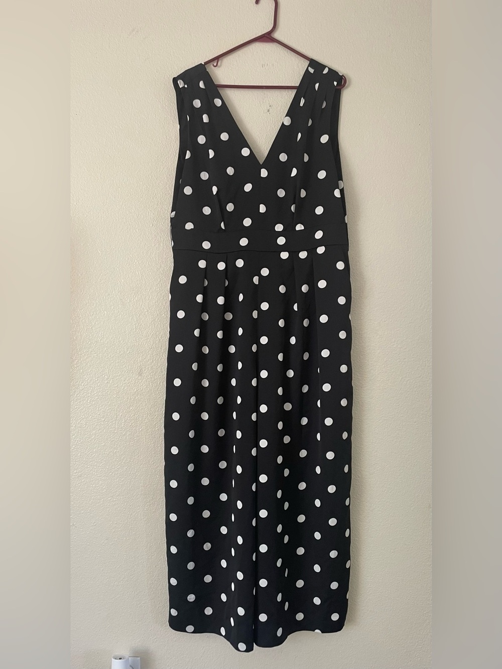 J. Crew Black and White Polka Dot Jumper with Belt